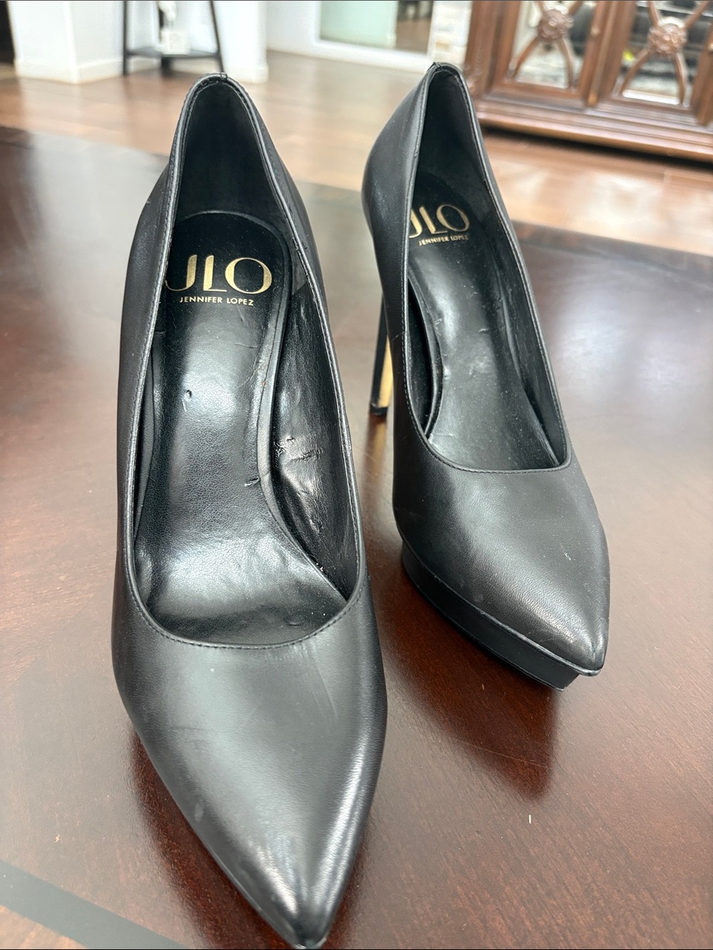 Jennifer Lopez Black Pointed Toe Stiletto Pumps
